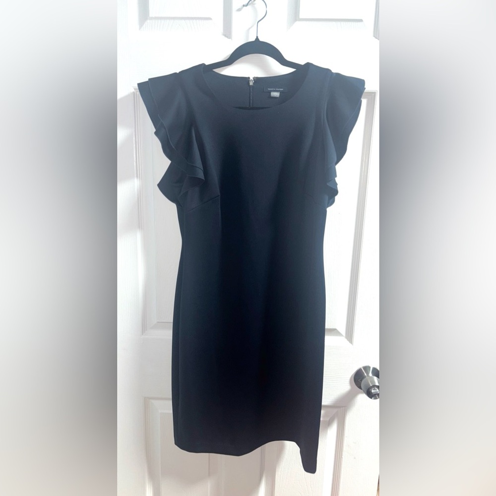 Tommy Hilfiger Navy Ruffle Sleeve Mini Dress